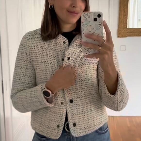 ZARA BLOGGER FAVORITE TEXTURED QUILTED JACKET - Picture 7 of 14